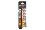Klucze nasadowe 1/4", zestaw 14 szt. NEO TOOLS 08-652