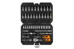 Klucze nasadowe, 1/4”, CrV, zestaw 46 szt. NEO TOOLS 08-660