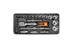 Klucze nasadowe 1/2", zestaw 27 szt., wkładka NEO TOOLS 84-238