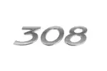 Emblemat PEUGEOT 308 , napis: 308 OEM 8665VG