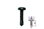 Śruba tapicerki WKRĘT SAMOWIERCĄCY CZARNY 4.2X16 ROMIX C60162