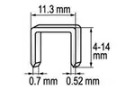 Zszywki 10mm 0,7x11,3 1000 sztuk YATO YT-7053